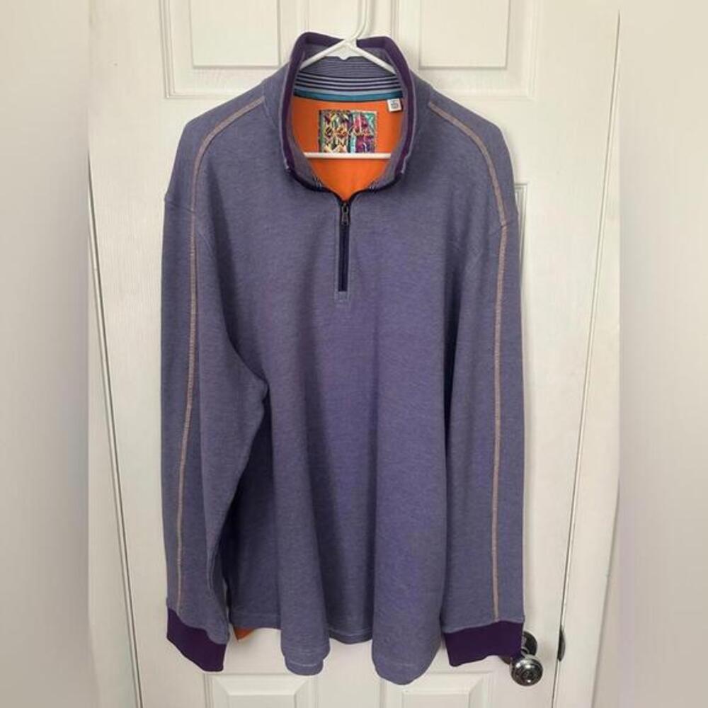 Robert Graham Lg Knit Quarter Zip Sweater - Size 3XL